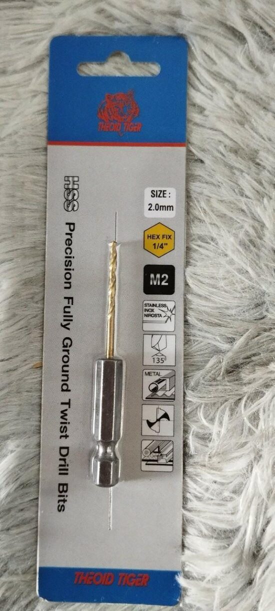 Mũi Khoan Inox Tiger Titan vàng chân lục giác 2Li